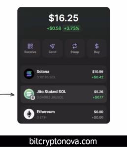 Selecting Liquid Staking Tokens (LSTs) in the Phantom wallet token list to unstake